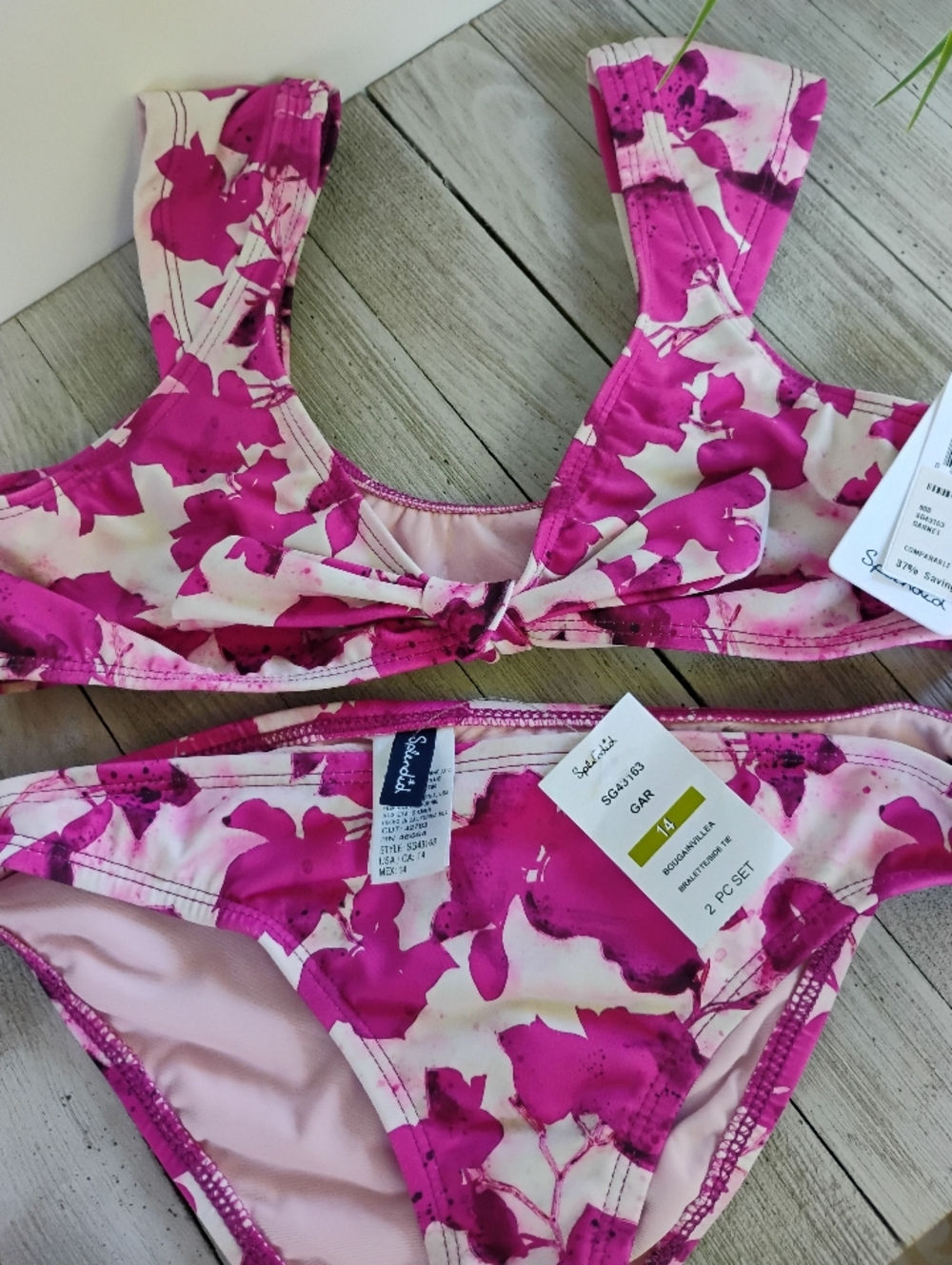 SPLENDID Girl 14 Swin Suit Two Piece NEW WITH TAGS & FREE SWIM GOGGLES